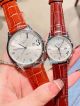 Hot Sale Replica Longines  Lovers Watch White Dial Stainless Steel Case Red Leather Strap Watch (1)_th.jpg